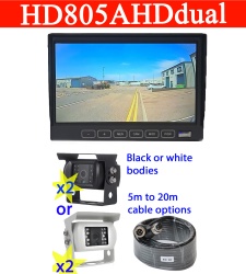 7 inch dash mount monitor and 2 bracket reversing cameras